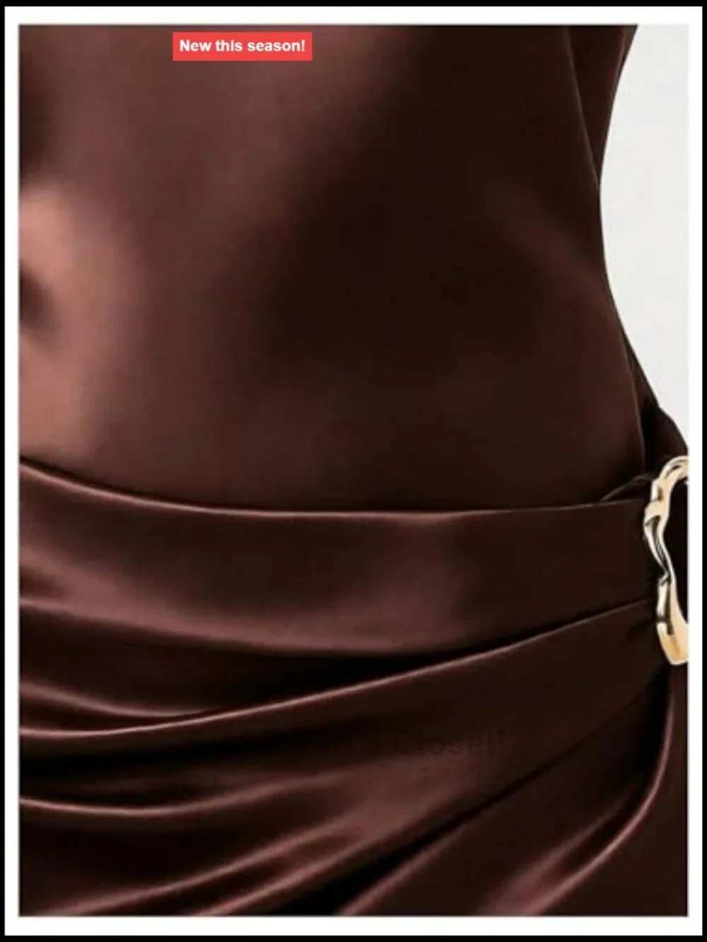 Satin Bodycon Mini Dress Ruched Wrap Hem Party Prom